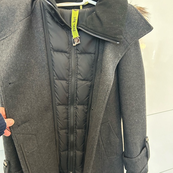 Soia & Kyo dark grey wool coat xs - Picture 6 of 8